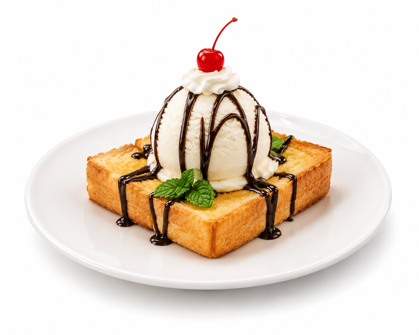 Toast With Vanilla Ice Cream